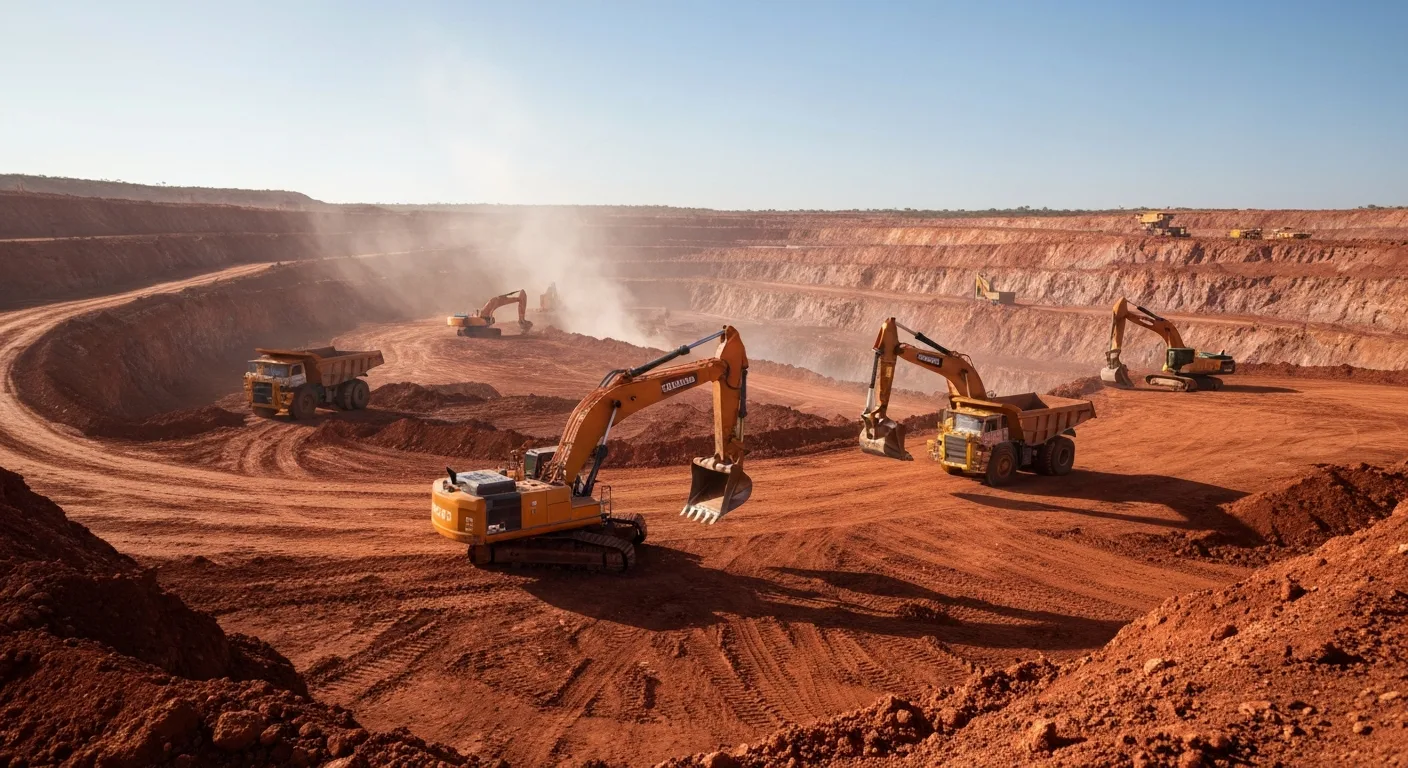 Mine de bauxite a ciel ouvert