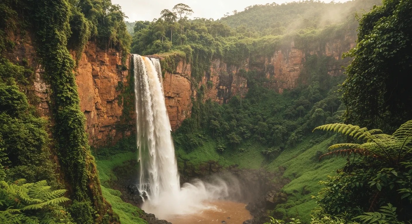 La chute de Kambadaga dans le Fouta-Djalon, l'une des cascades les plus hautes d'Afrique de l'Ouest
